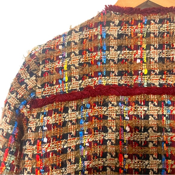 Anthropologie x Ett Twa • berwyn tweed jacket red sz S - Picture 11 of 14